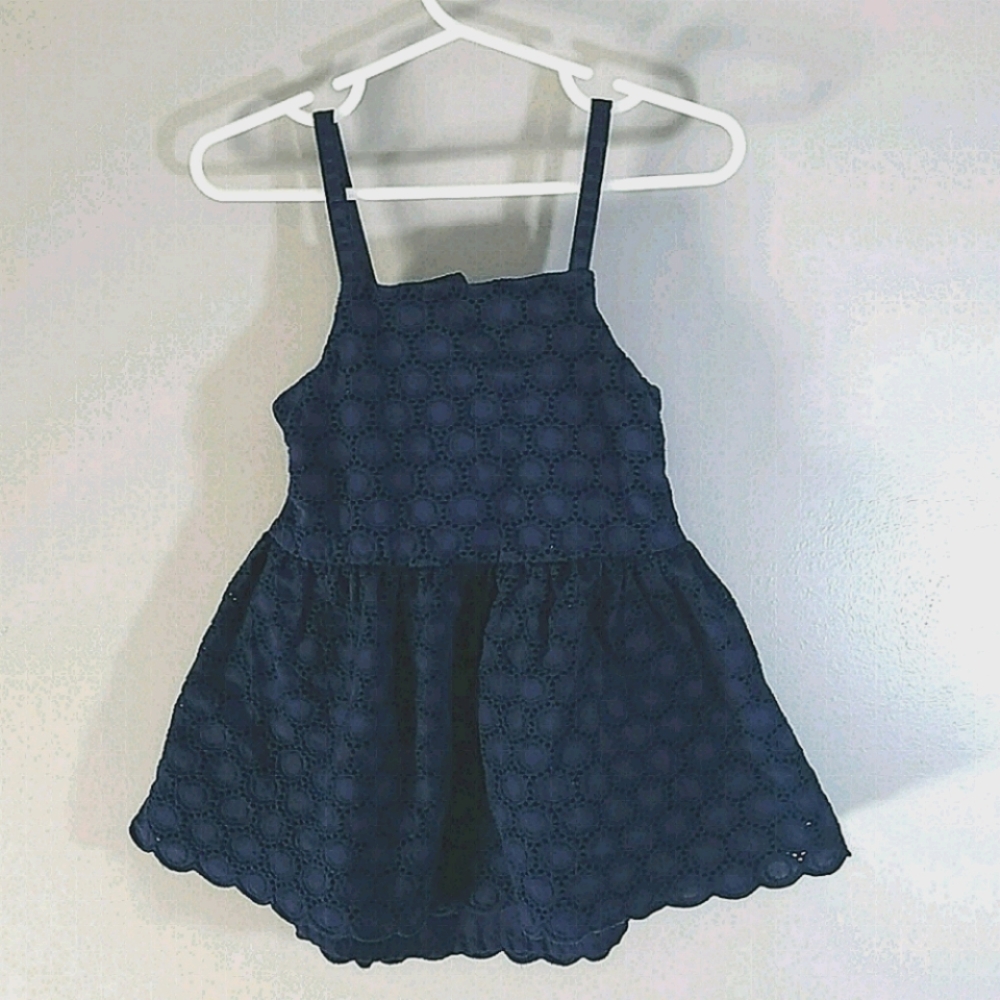 Maggie & Zoe navy eyelet dress, 4T - Picture 1 of 9